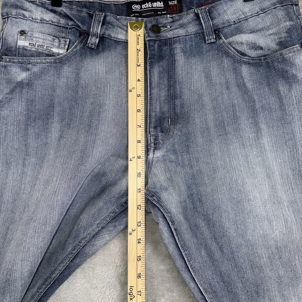Ecko Unltd Jeans Loose Leg Athletic Fit Y2k Hip‎ Hop Denim Men's 36x32 - Picture 11 of 16